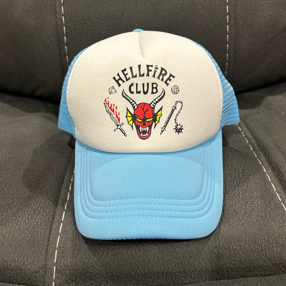 Hellfire club/Stranger things trucker hat! Custom printed!